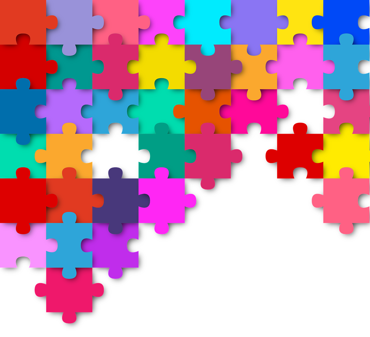 Puzzle in verschiedene Farben. Titelbild Integration Erkner